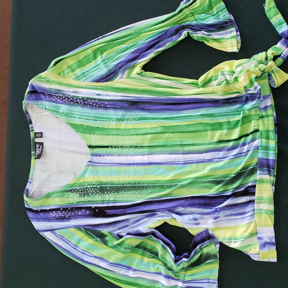 Green/blue blouse